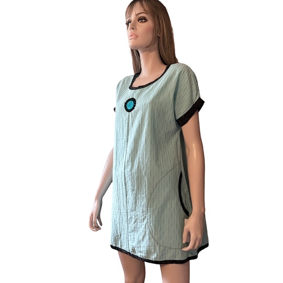 Red River Clothing Cindy Walsh Hand Made Tunic Dress Tank Pockets Oversize USA - Picture 7 of 16